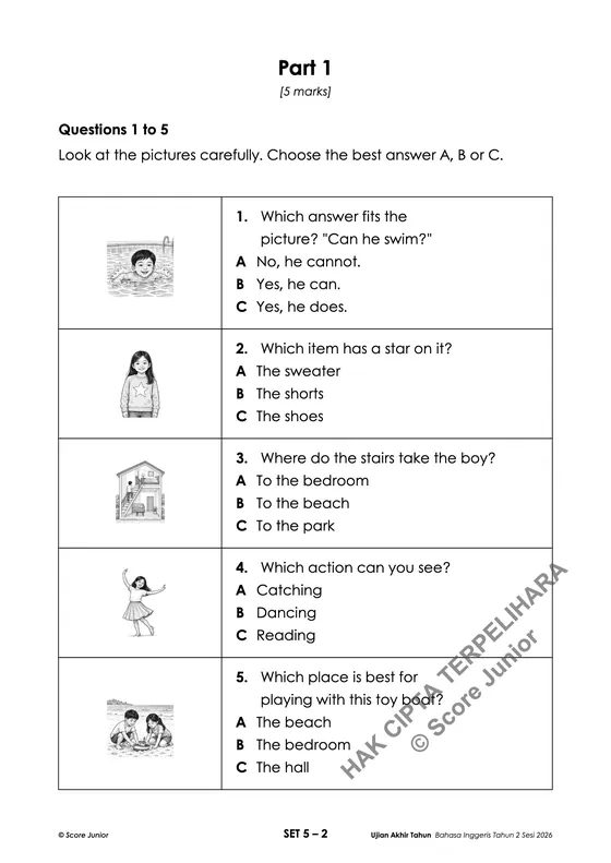 Contoh soalan Tahun 2 — Part 1