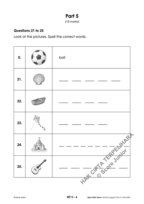 Contoh soalan Tahun 2 — Part 5