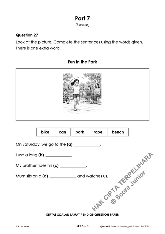 Contoh soalan Tahun 2 — Part 7