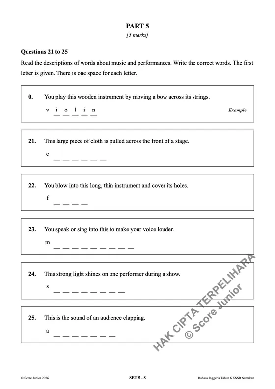 Contoh soalan Tahun 6 — Part 5